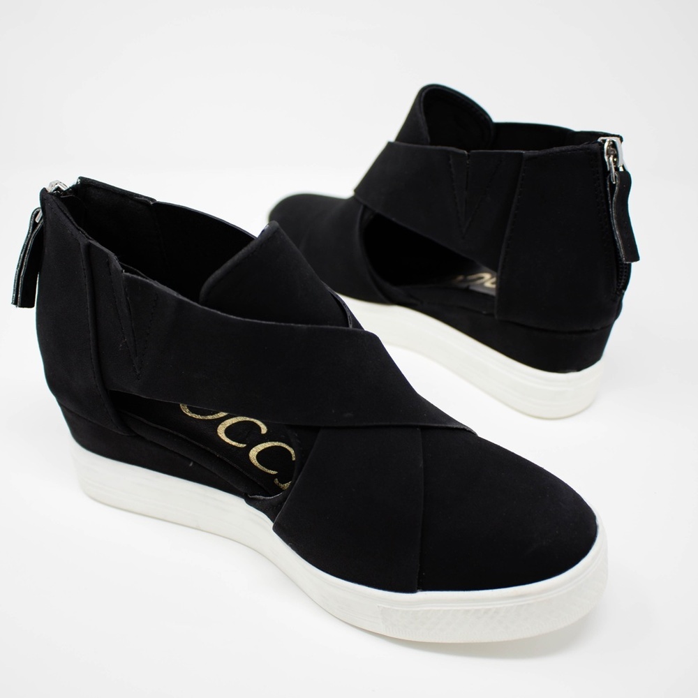 'Melody' Wedge Cutout Sneaker Booties